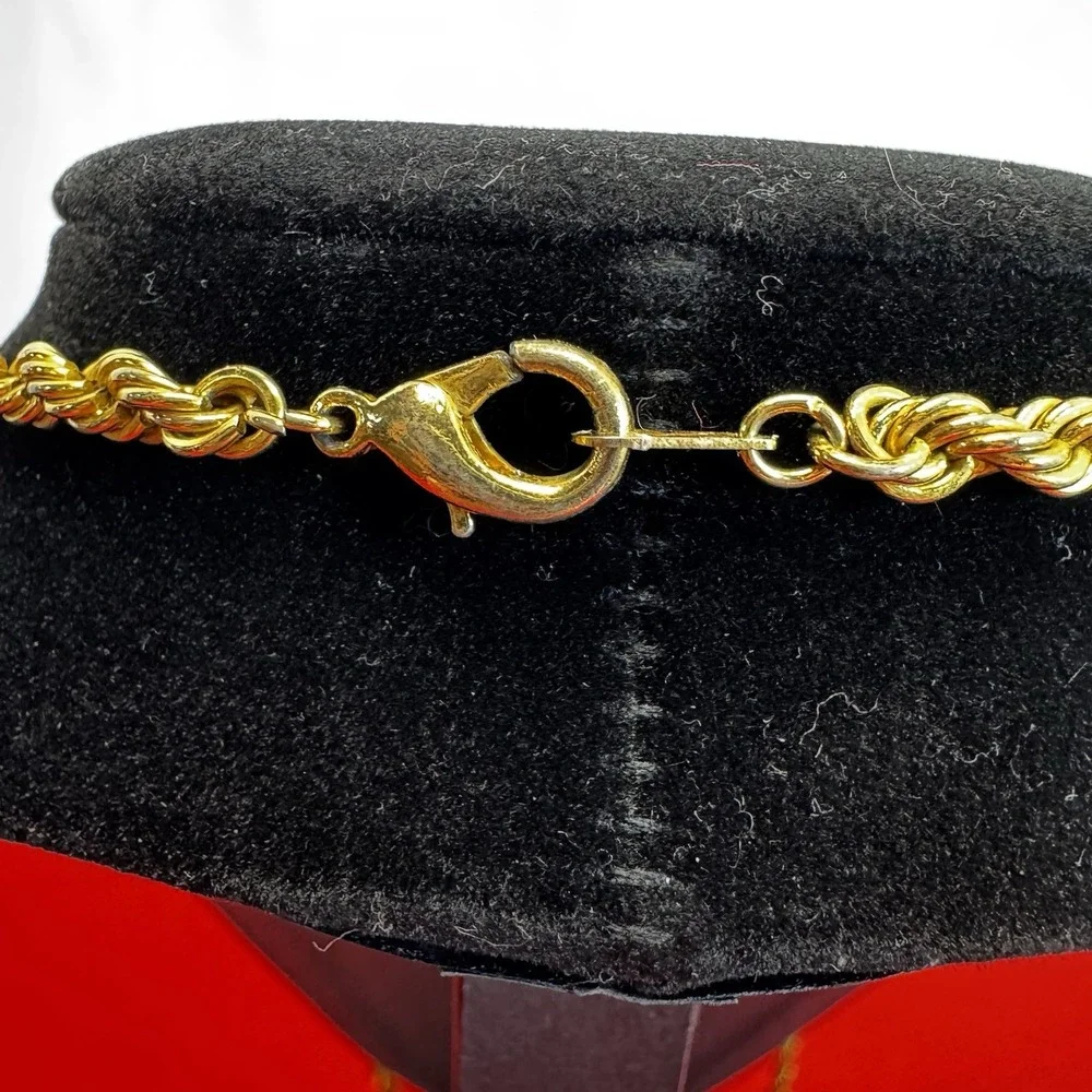 Vintage Gold‎ Tone Rope Chain 14-15